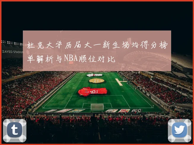 杜克大学历届大一新生场均得分榜单解析与NBA顺位对比
